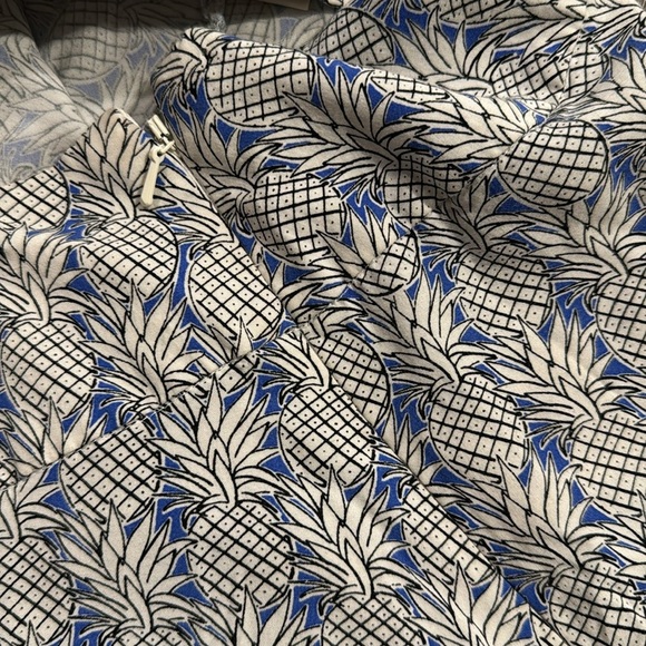 Anthropologie Maeve Blue Pineapple Shorts Size 10 - Picture 6 of 7
